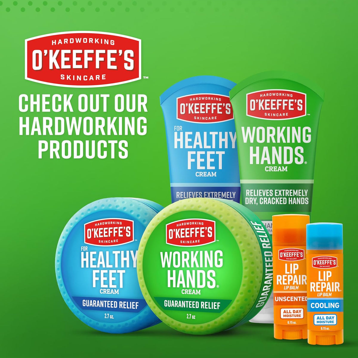 O'Keeffe's Working Hands Cream 76g Jar - Guaranteed Relief for Very Dry Hands. Relieves & Repairs Extremely Dry, Cracked Hands. Tough on Dryness, Gentle on Sensitive Skin. Non-Greasy, Unscented