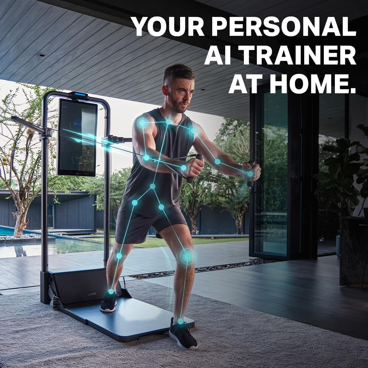AEKE S1 Pro Smart Home Gym Equipment, AI Fitness Trainer with 220 lbs Digital Resistance, Full Body Strength Training Machine, Cable Workout System with Smart Tracking for Home Fitness