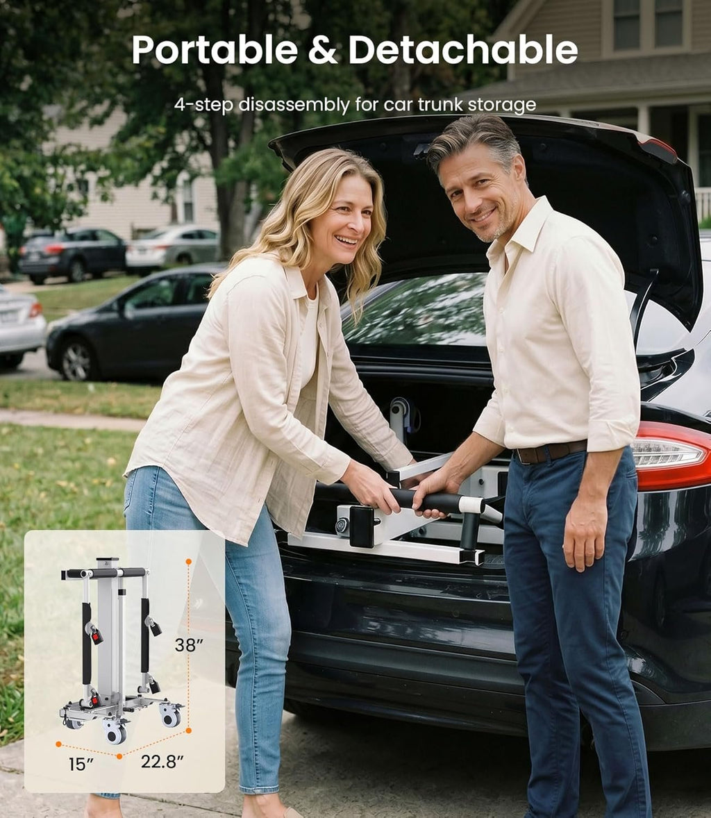 VOCIC Electric Transfer Lift for Car, Portable Folding Patient Lift Transfer Chair, Electric Assist Lift Aid for Seniors, Adults, AY06