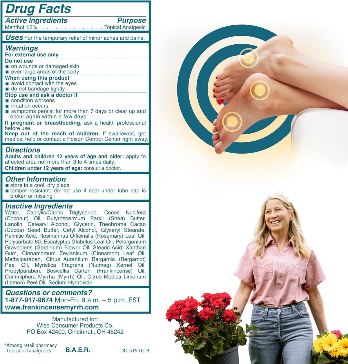 Frankincense & Myrrh Intensive Foot Therapy Lotion, Diabetic Relief, 3 oz | Dual-action cream relieves diabetic nerve & restless leg pain while repairing dry, rough, cracked skin on feet. Fast relief.