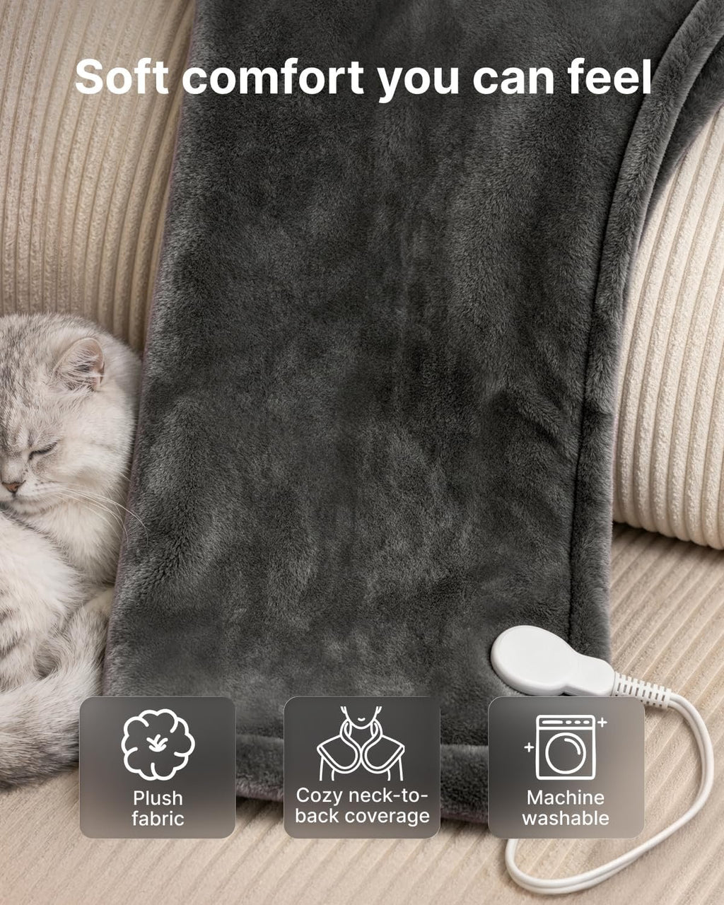 RENPHO Heating Pad for Back, Christmas Gift for Women, FSA Eligible HSA