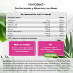 Women's Multivitamins | Energy | Hormonal Balance | Immunity | Hair Skin & Nails | Bones | 180 Tablets with Iron, Vitamin B6, Biotin & More! | Vegetarian | Horbaach