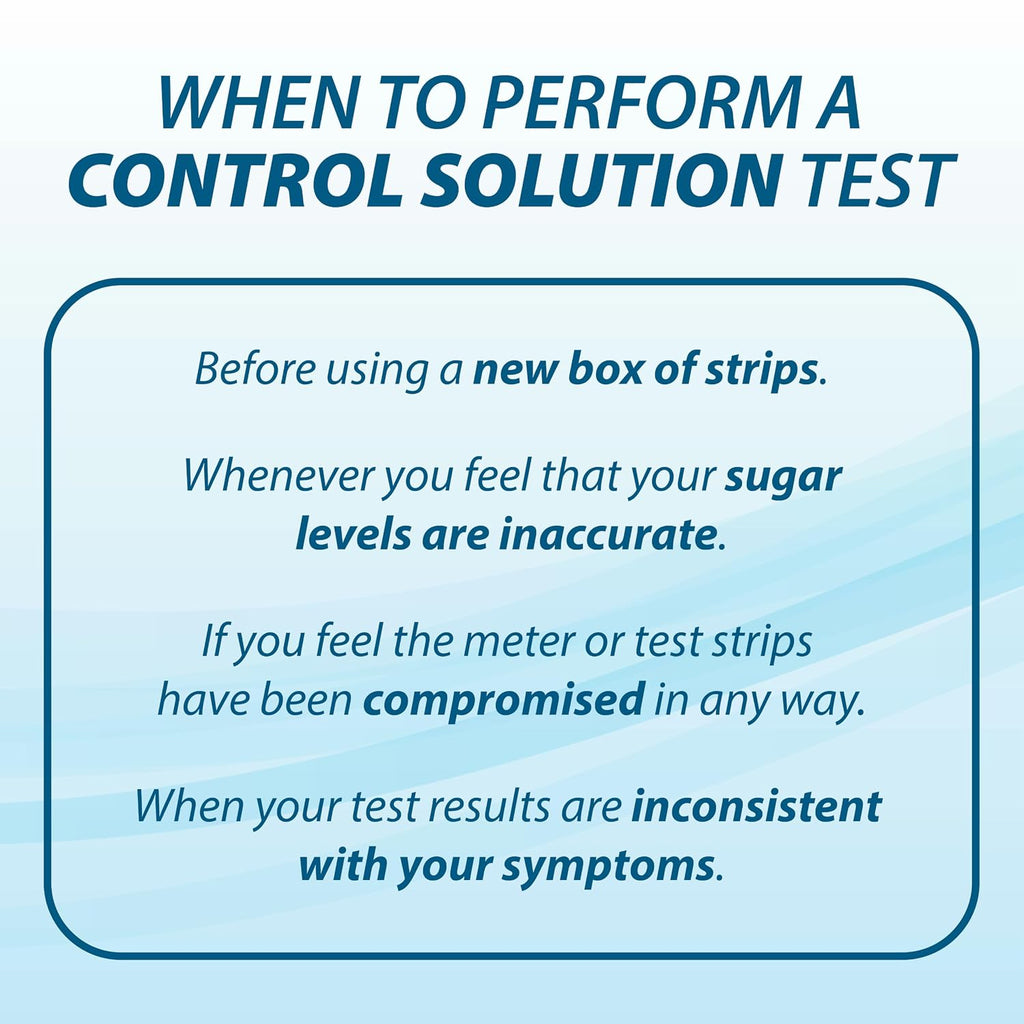 HealthPro Glucose Control Solution (High & Low Vials) | Compatible with HealthPro Glucose Monitoring System, 3.5 mL Each