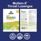 Nature's Answer Mullein-X Respiratory Soothing Throat Lozenges 24-Count - Alcohol-Free Herbal Cough Support with Mullein, Marshmallow, English Ivy & Honey - Non-GMO, Gluten-Free