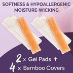 Lactivate Perineal Ice Pack for Maternity Postpartum Care - Set of Two Reusable Hot & Cold Gel Pads with 4 Soft Bamboo Covers for Vaginal Tears - Hospital Bag Maternity Essentials for New Mums