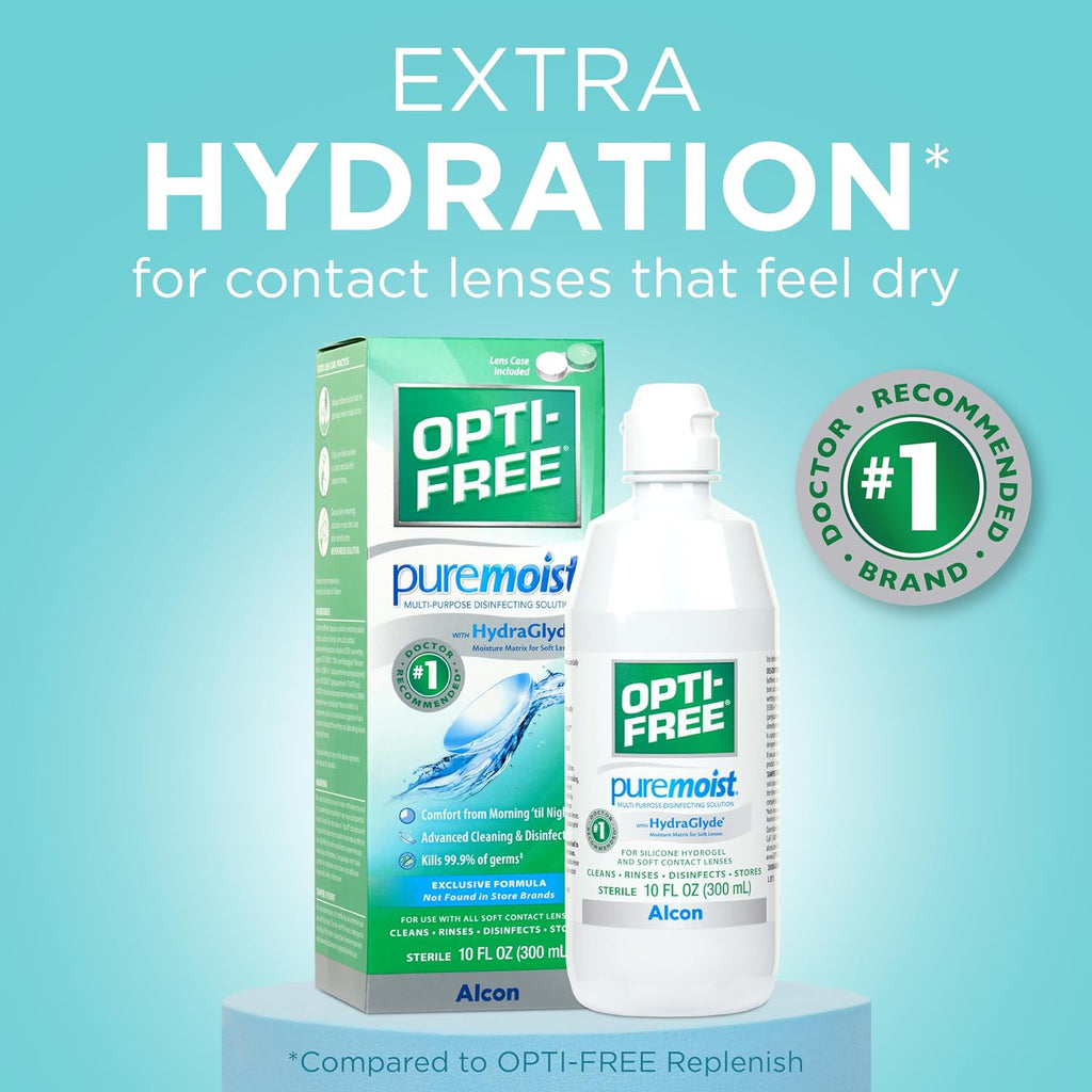 OPTI-FREE Puremoist Contact Lens Rewetting Drops, 12 mL