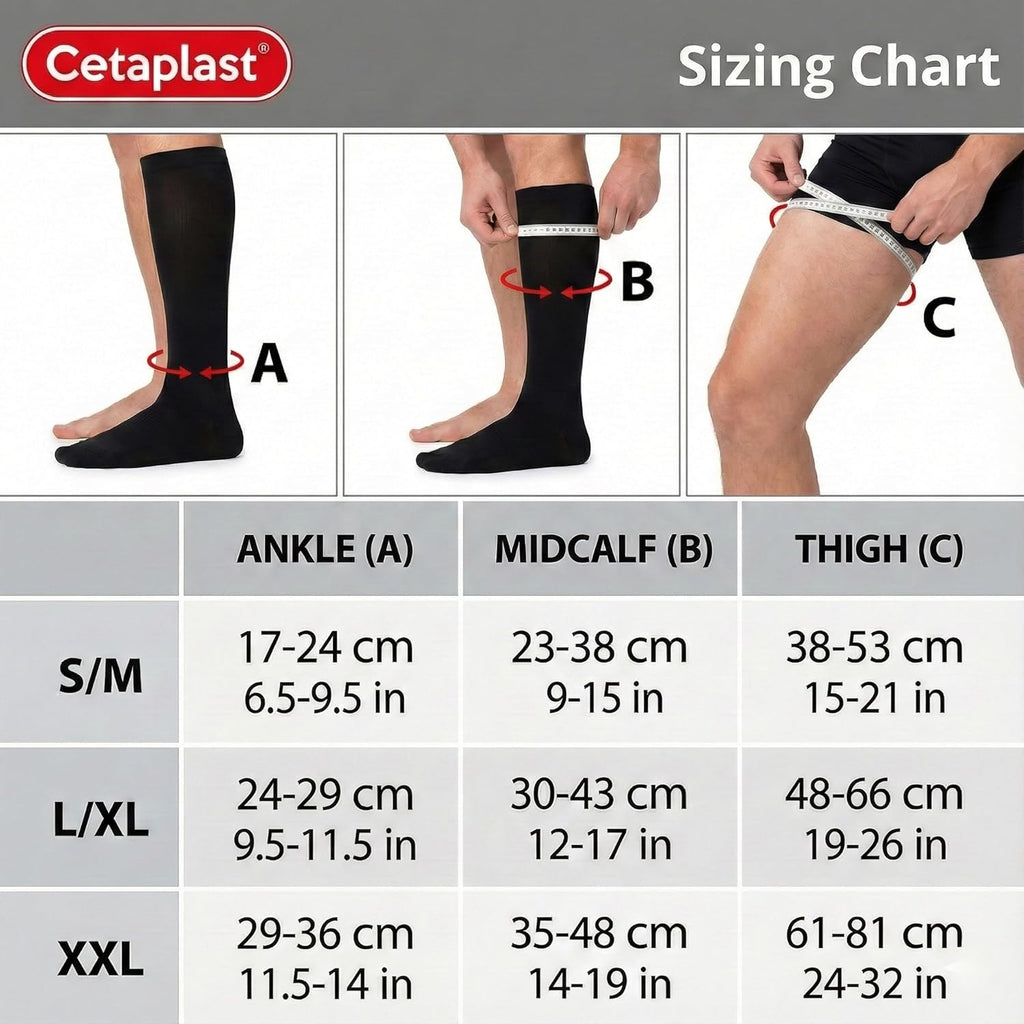 Cetaplast Copper Magnetic Zipper Compression Socks for Men & Women – Open-Toe Knee-High Graduated Support for Edema, DVT, Varicose Veins, Swelling, Pain Relief & Travel