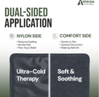 Flexible Hot and Cold Gel Pack, Large 11.5" x 14.5" | Reusable soft gel ice pack for injuries, recovery, dual-sided plush, medical grade for back, shoulder & muscle relief, grey