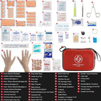 VRIEXSD Premium 320-Piece First Aid Kit, Waterproof EVA Hard Shell Case,Red