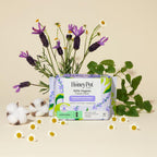 Honey Pot - Calming Long Panty Liners for Women - 100% Organic Cotton Top Sheet - Feminine Care - Non Cooling - Calming Herbs of Lavender, Ashwagandha, & Lemon Balm - 30ct