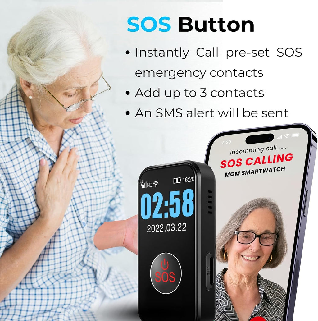 SecuLife Medical Alert Pendant for Seniors — Alerts Go Direct to Family, No Call Center | Auto Fall Detection, GPS Tracking, 2-Way Calling, No Contract, Water Resistant Necklace