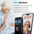 SecuLife Medical Alert Pendant for Seniors — Alerts Go Direct to Family, No Call Center | Auto Fall Detection, GPS Tracking, 2-Way Calling, No Contract, Water Resistant Necklace