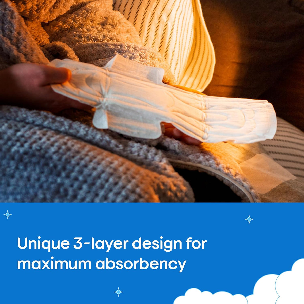 U BY KOTEX Ultrathins Overnight Pads with Wings 40 Count (4 x 10 Pack) - Packaging May Vary