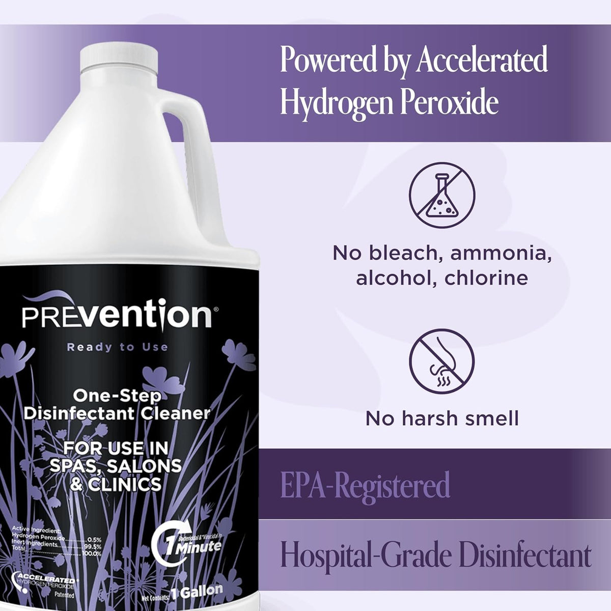 Prevention Ready-To-Use Disinfectant Cleaner – Surface Disinfecting & Cleaning Solution for Salons, Spas, Clinics – Hospital Grade, Gallon Refill – 1 Gallon (1 Pack)