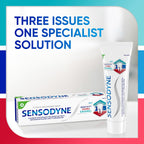 Sensodyne Sensitivity Gum and Enamel Toothpaste, 3.4 Ounces x 3 | Triple Protection, Refreshing Fluoride Toothpaste, Mint Flavor, Helps Restore Gum Health, Rehardening The Enamel