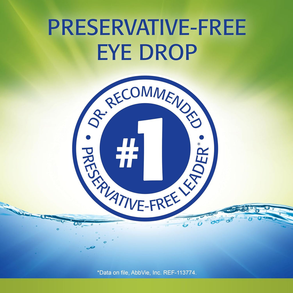 Refresh RELIEVA PF Xtra Preservative-Free Artificial Tears Lubricant Eye Drops, 2x0.33 fl oz (2x10mL), 2 Count