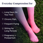 Nylon Knee High Socks - 15-20mmHg Graduated Compression Socks - Soft & Breathable Support Unisex Socks