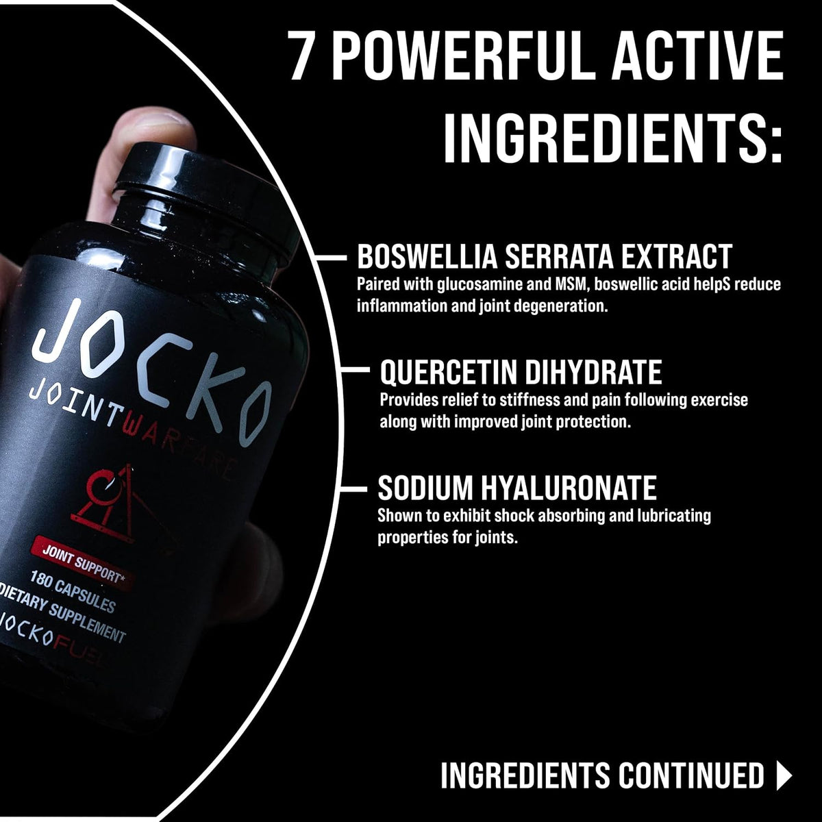 Jocko Fuel Joint Support Glucosamine Chondroitin Supplement | 60 Serving