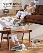 MERACH Under Desk Elliptical, Leg Exerciser While Sitting for Seniors | Quiet Portable Electric Seated Pedal Exerciser Machine with Remote Control & 12-Speeds for Home Office
