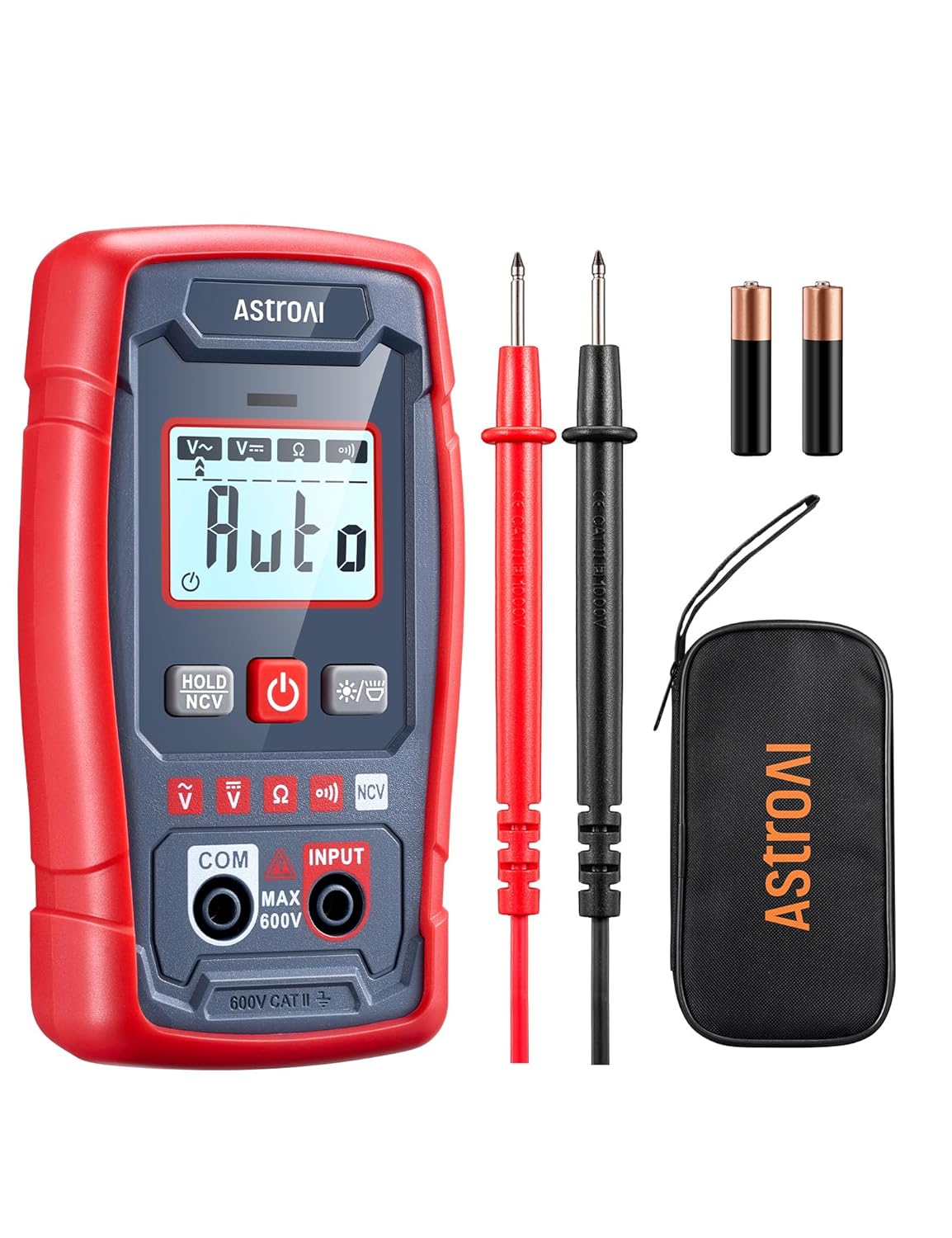 AstroAI Intelligent Digital Multimeter 4000 Counts, Digital Polymeter, Automatic Range Electric Tester with Speed and Accuracy Measurement for AC/DC Voltage, Resistance and Continuity