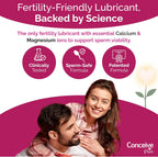 Conceive Plus Fertility Lubricant | Fertility Friendly Water Based Lubricant with Calcium + Magnesium, Non-Sticky Water Based Lubrification, Multi-Use Personal Lube for Conception Support | 75ml
