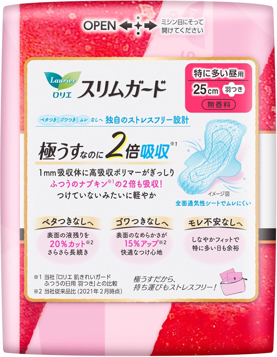 Laurier Sanitary Pads With Wings 25cm 19 pieces