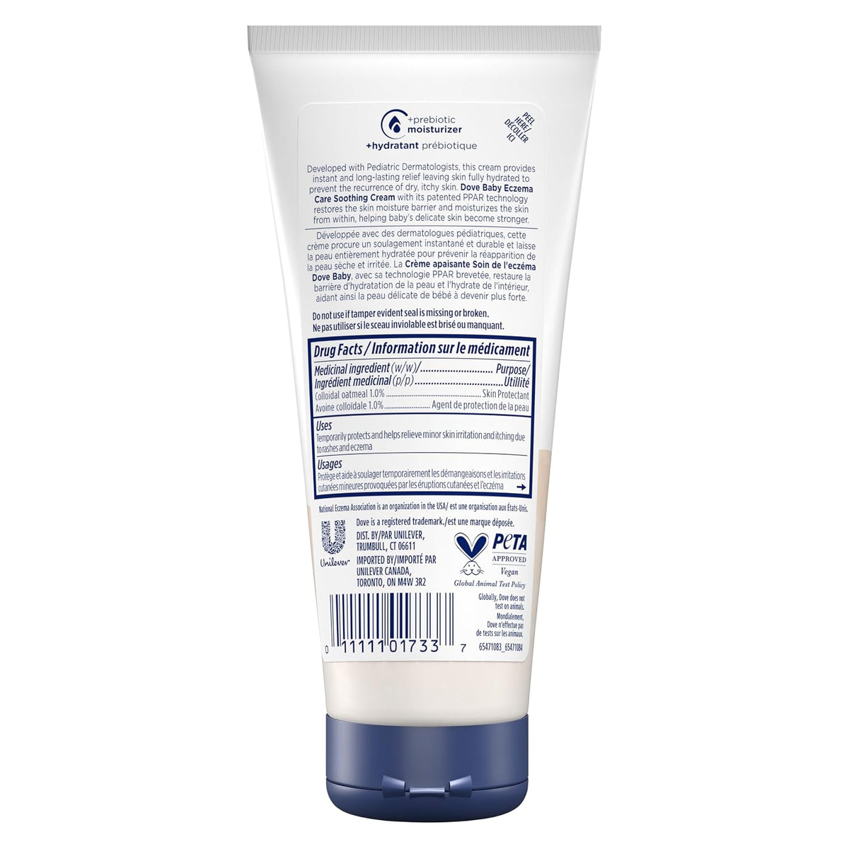 Dove Soothing Cream Eczema Care To Soothe Delicate Baby Skin No Artificial Perfume or Color, Paraben Free, Phthalate Free 5.1 oz