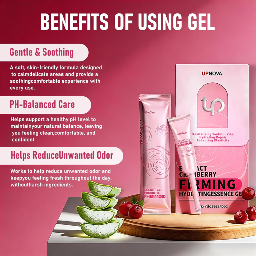 Firming Hydrating Essence Gel for Intimate Care – 5g x 7 Tubes | pH Balancing, Moisturizing, Brightening, Tightening | Women's Intimate Gel | Gentle & Soothing Formula
