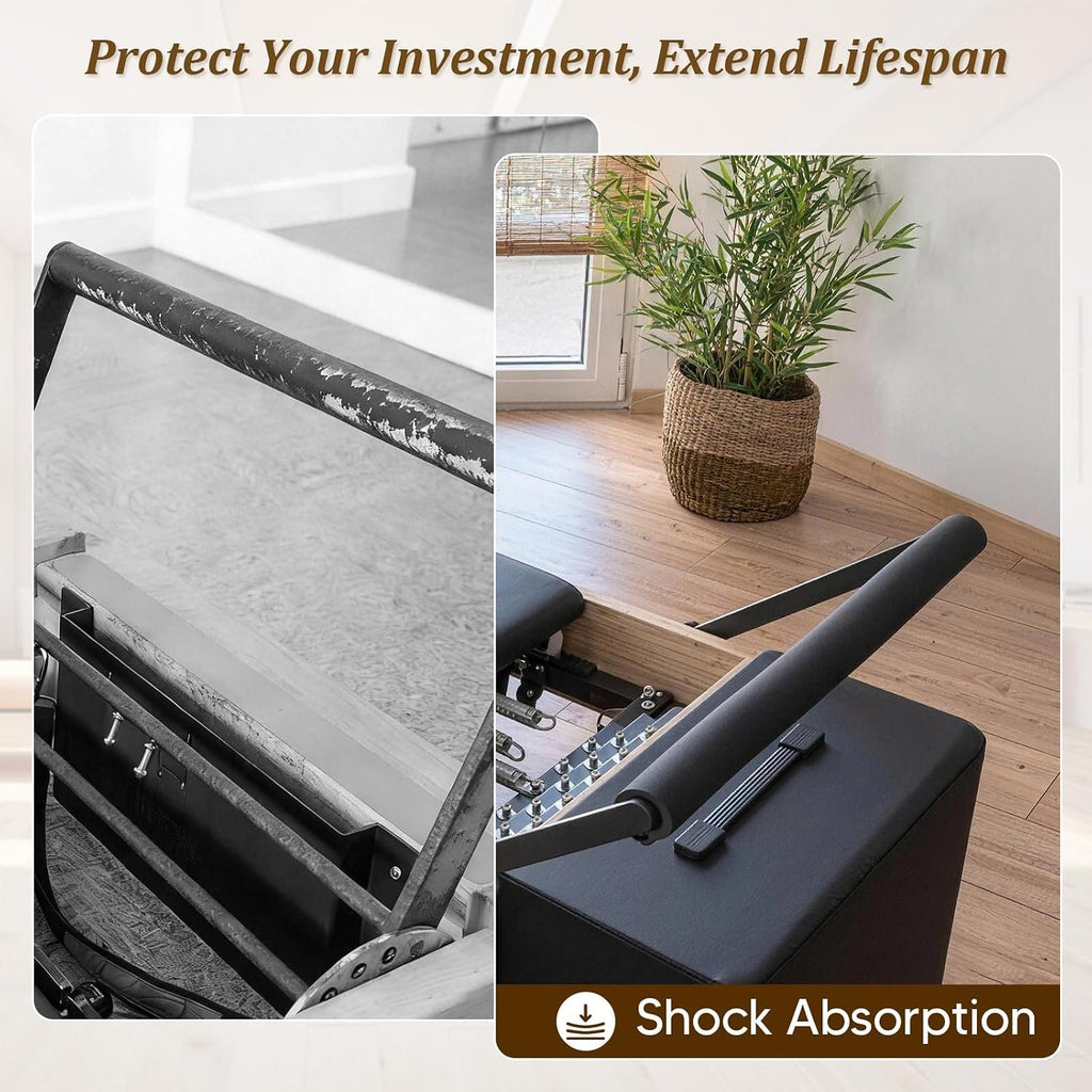 Menolana Bar Cover PU Leather Wear Resistant Bar Protector Handrail Cover Footrest Sleeve for Pilates Reformer Exercise Home Gym