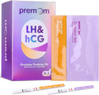 Premom Quantitative Ovulation Test Strips: 5X Pregnancy Rate Found* Use App | 25 Ovulation Tests - Numerical LH Range 0-65 mIU/mL, 5 Pregnancy Test Strips, Premom App Tracking LH Changes, TTC Family Plan