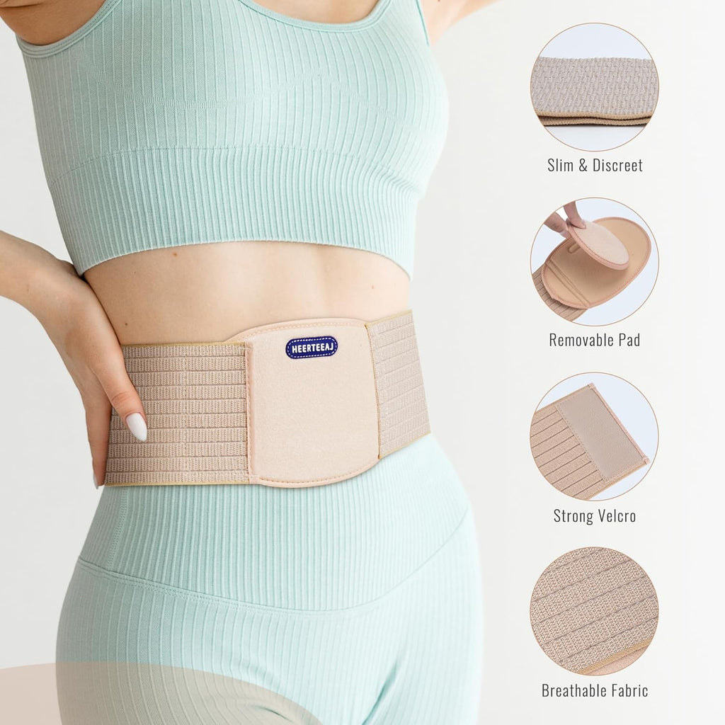 Navel Hernia | Male and Female Abdominal Hernia | Belly Button Type Hernia Tier, with a Hernia Compression Pad | Abdominal Gastric Post-Surgery Support Band