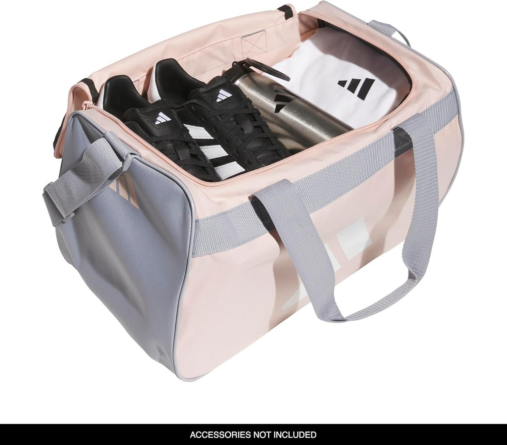 adidas Power Gym Bag – Lightweight Small Duffel, Blush Pink/White/Halo Silver Grey, OSFA