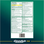 Goody's PM Nighttime Powder, Pain Reliever & Sleep Aid, 16 Count | Fast Pain Relief, Dual Action with Acetaminophen & Diphenhydramine, Headache Relief, Caffeine-Free, Unflavored, Dissolve Pack