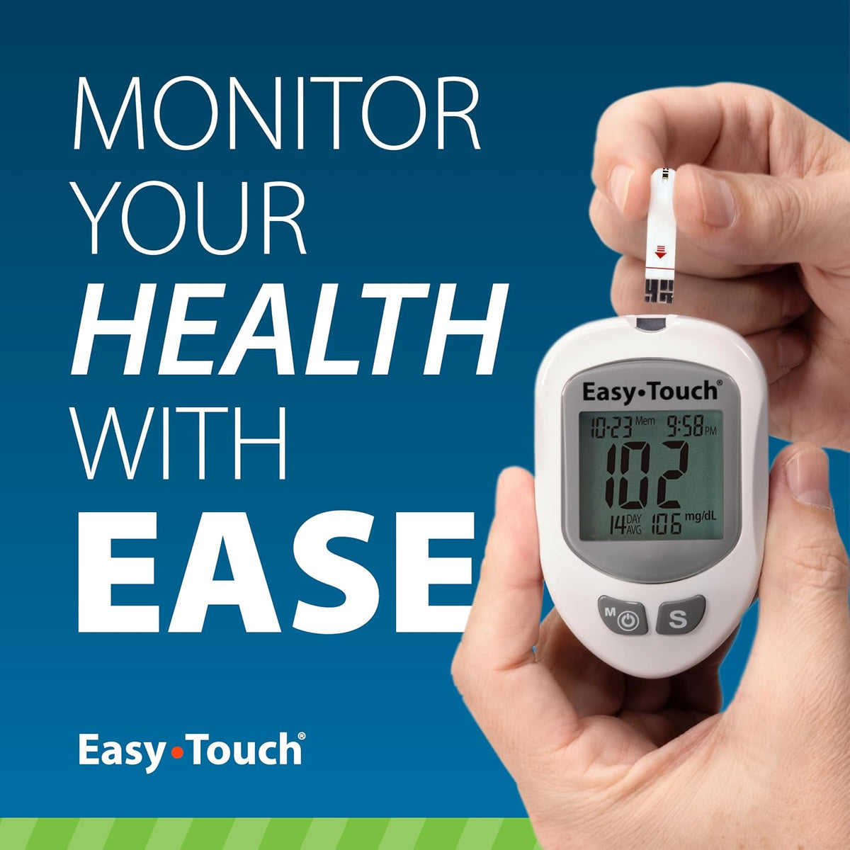 Easy Touch Control Solution Glucose Monitor Kit, Hi & Low, 2 Vials, 4 ml Each | Compatible with EasyTouch Glucose Monitoring System, 4 mL Each