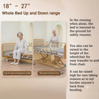 Extra Wide Full Electric Adjustable Hospital Beds for Home Nursinghome Use | Ultra Wide Medical Bed with Mattress , Built in Toilet, Adjustable Height & lateral tilting for Elderly Seniors Disabled