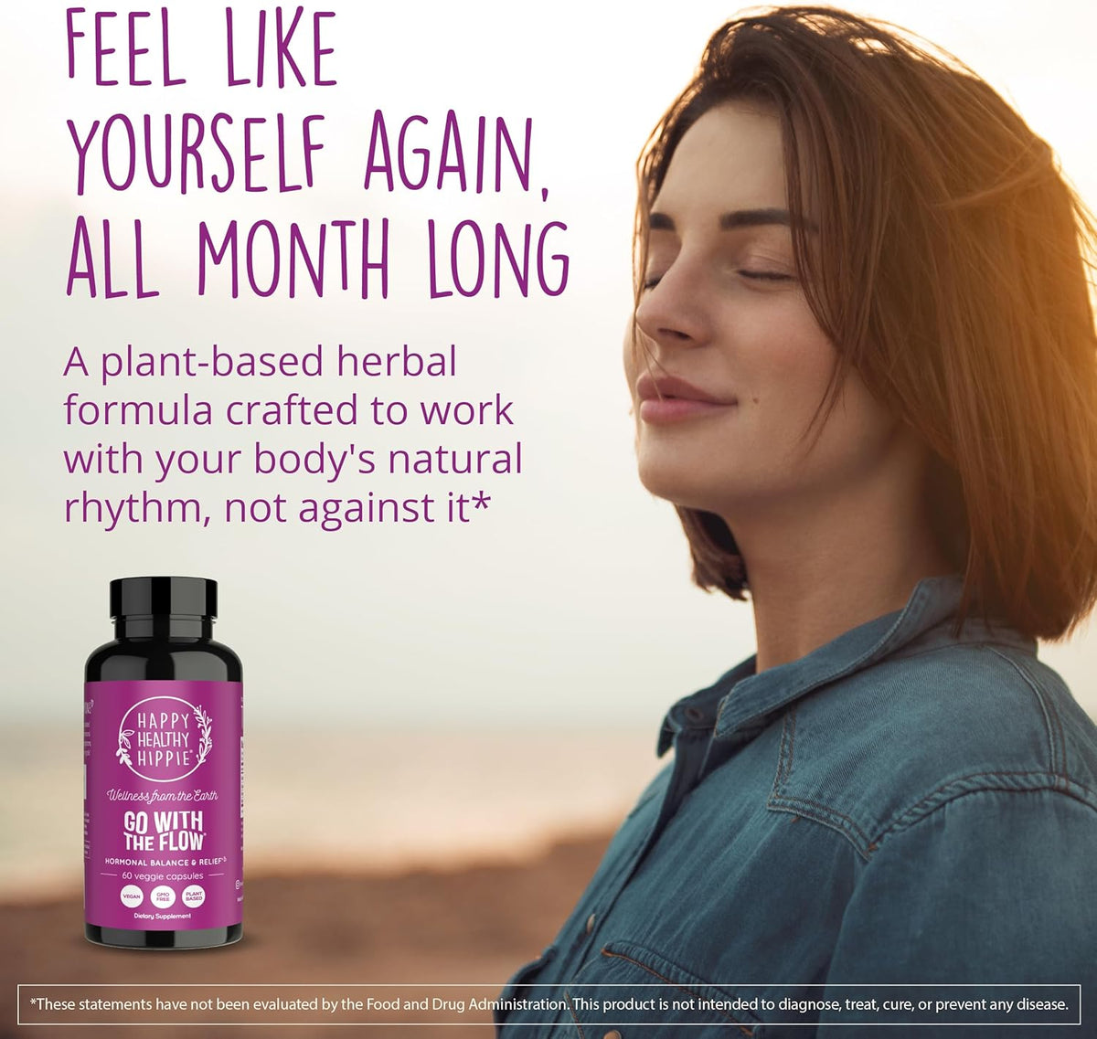 Happy Healthy Hippie Go Dietary Supplements 60 capsules
