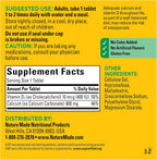Nature Made Calcium 600 mg with Vitamin D3 for Bone Support, 220 Tablets