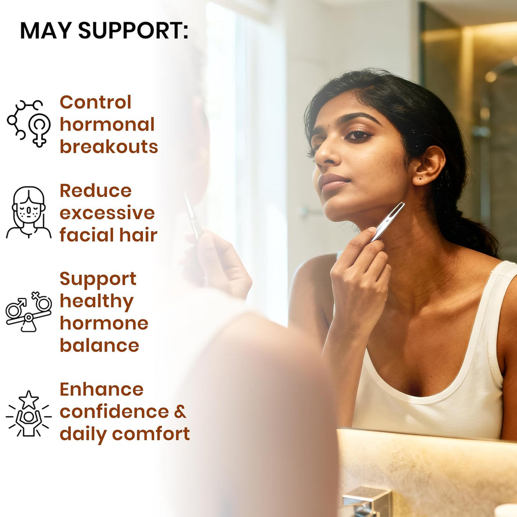 Health Veda Organics PCOS Support Supplement for Women | Myo-Inositol + D-Chiro Inositol 40:1 | 60 Plant-Based Veg Tablets | Support Regular Menstruation