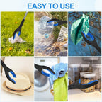 Foldable Grabber Reacher Tool 32 Inch, 6-Pack Heavy Duty Trash Picker Upper | 360° Rotating Jaw with Magnetic Tip, Lightweight Arm Extension for Seniors, Post-Surgery Recovery, Commercial Cleanup