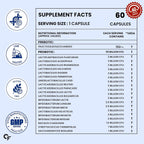 Carbamide Forte Probiotics Supplement 50 Billion CFU Gut Health Supplements with Probiotic | Gut Cleanse with Prebiotics and Probiotics – 60 Capsules