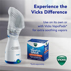 Vicks Sinus Inhaler for Sinus Relief, Works with VapoPads (1 Included) | Plug-in Non-Medicated Steam Inhaler for Allergies, Congestion & Colds, Vocal Steamer, Soothes Nasal & Throat Passages