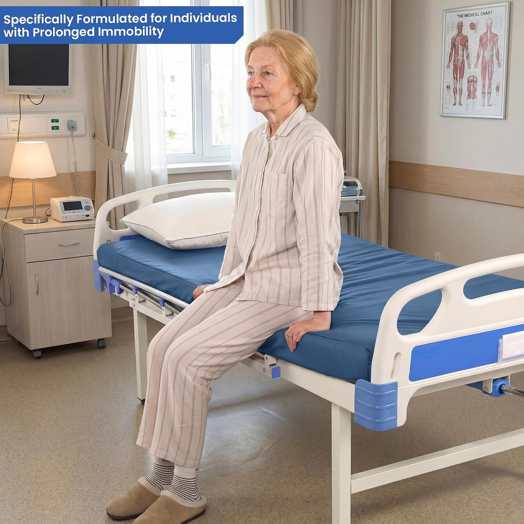HOMBYS 5-Zone Memory Foam Hospital Bed Mattress for Pressure Relief & Pain Reduction, FDA Registered Medical Mattress for Home or Clinical Use, Waterproof Leakproof Cover (76" L x 36" W x 4" H)