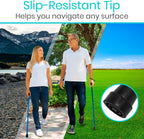 Vive Folding Cane - Foldable Walking Cane for Men, Women - Fold-up | Collapsible, Lightweight, Adjustable, Portable Hand Walking Stick - Balancing Mobility Aid - Sleek, Comfortable