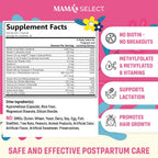 Postnatal Vitamins for Women – Breastfeeding & Postpartum Multivitamin | For nursing moms: supports postpartum recovery, energy, hair regrowth & milk supply, methylated folate, no biotin, vegan