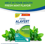 Alavert 24-Hour Allergy Relief, Non-Drowsy, Fresh Mint Flavor, 60 Tablets | Antihistamine providing 24-hour allergy relief, Loratadine 10mg, easy to take, no water needed, orally disintegrating tablets