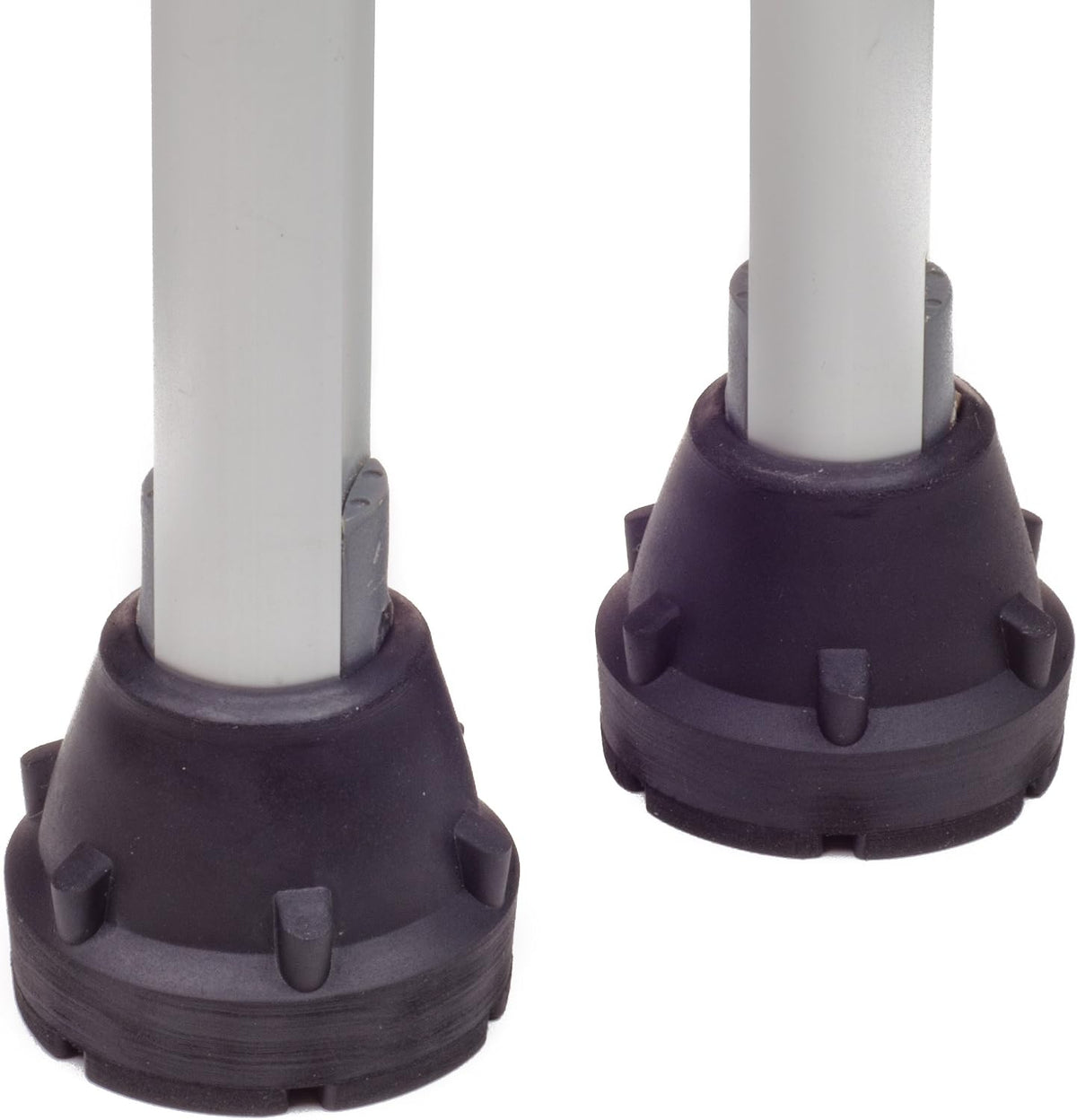 Black Crutch Tips & Cane Tip (Pair of 2) – 1 Size Fits All 3/4" 7/8” Inch - Extreme Grip Heavy Duty Universal Sizing Crutches Shafts Longest Lasting High Performance Rubber Non-Slip