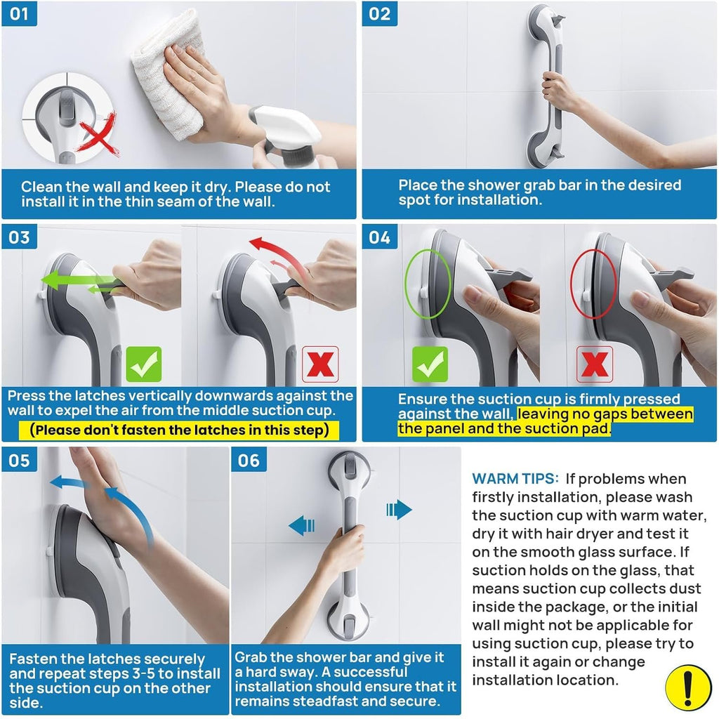Shower Grab Bars & Corner Shower Caddy