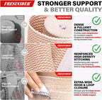 FRESINIDER Premium Elastic Bandage Wrap 5 Inch, 6 Pack, Hook and Loop | Wide 5-Inch Cotton Compression Wrap for Knee, Shoulder and Thigh; Firm Support for Sprains, Swelling and Sports Recovery.