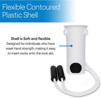 RMS Deluxe Sock Aid - Socks Helper with Foam Handles for Regular Socks | Help put on socks without bending, an independent dressing aid for limited mobility