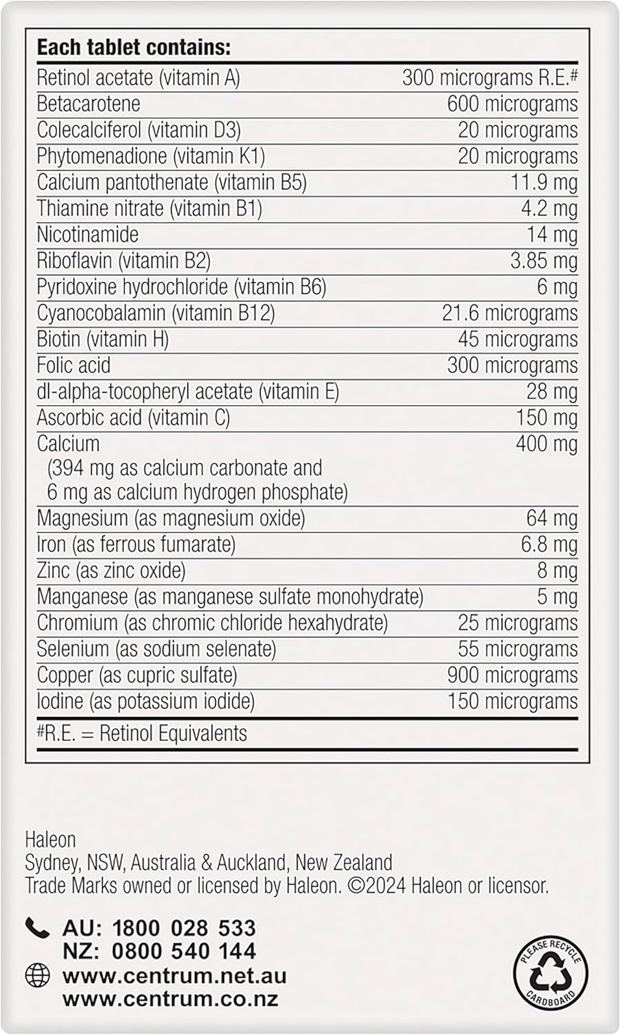 Centrum Women, Multi Vitamin & Minerals Supplement, 60 Tablets | Supports Energy, Immunity, Bone Health + Healthy Skin
